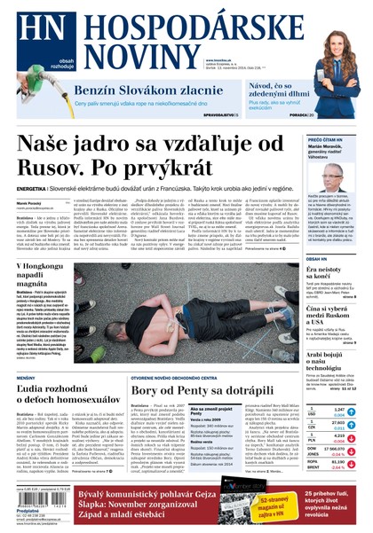 E-magazín Hospodárske noviny 13.11.2014 - MAFRA Slovakia, a.s.