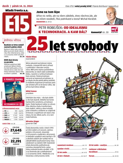 E-magazín E15 14.11.2014 - Czech Media Invest