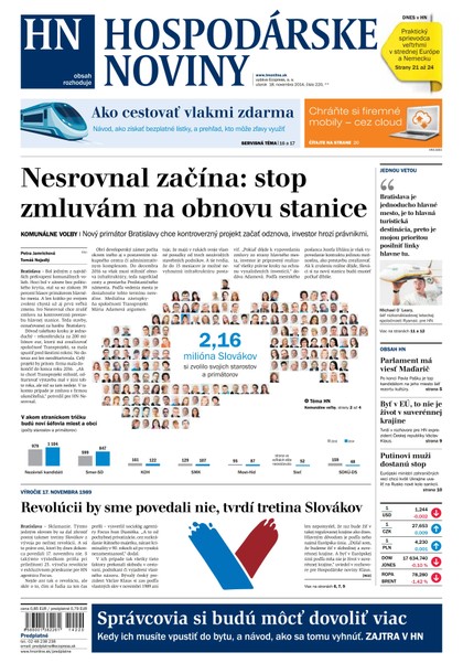 E-magazín Hospodárske noviny 18.11.2014 - MAFRA Slovakia, a.s.