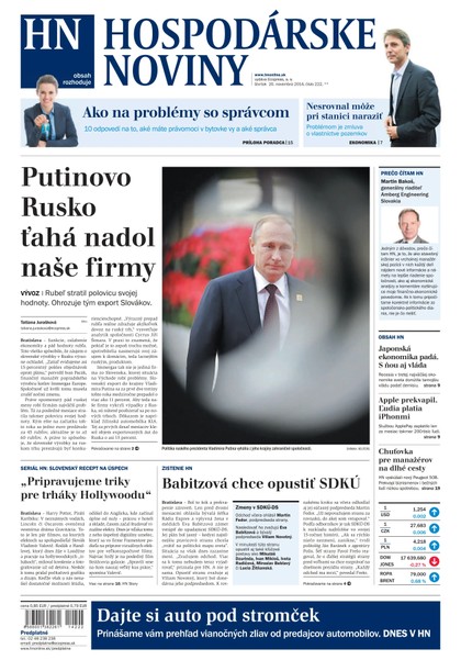 E-magazín Hospodárske noviny 20.11.2014 - MAFRA Slovakia, a.s.