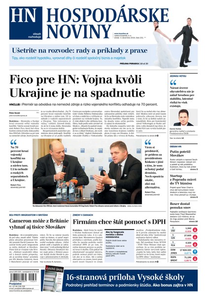 E-magazín Hospodárke noviny 03.12.2014 - MAFRA Slovakia, a.s.