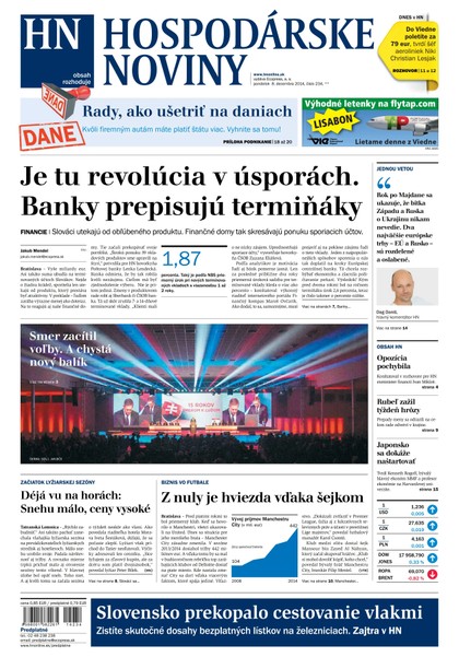 E-magazín Hospodárske noviny 08.12.2014 - MAFRA Slovakia, a.s.