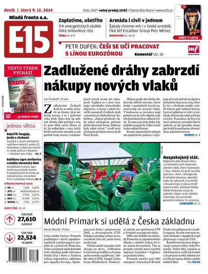 E-magazín E15 9.12.2014 - Czech Media Invest