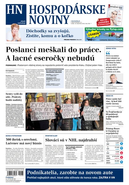 E-magazín Hospodárske noviny 10.12.2014 - MAFRA Slovakia, a.s.