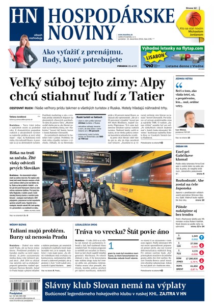E-magazín Hospodárske noviny 15.12.2014 - MAFRA Slovakia, a.s.