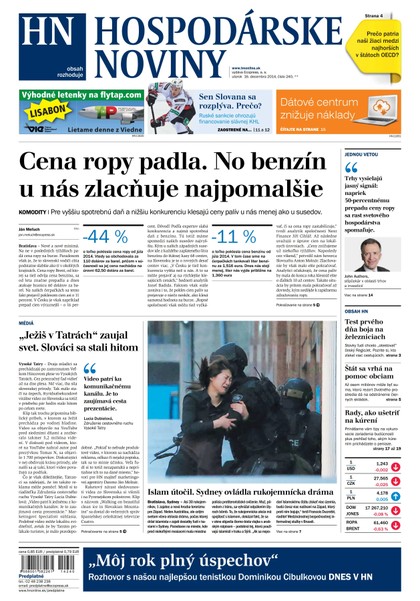 E-magazín Hospodárske noviny 16.12.2014 - MAFRA Slovakia, a.s.