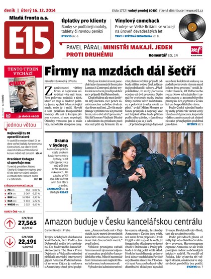 E-magazín E15 16.12.2014 - Czech Media Invest