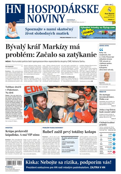 E-magazín Hospodárske noviny 17.12.2014 - MAFRA Slovakia, a.s.