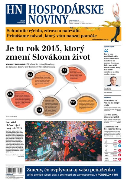E-magazín Hospodárske noviny 02.01.2015 - MAFRA Slovakia, a.s.