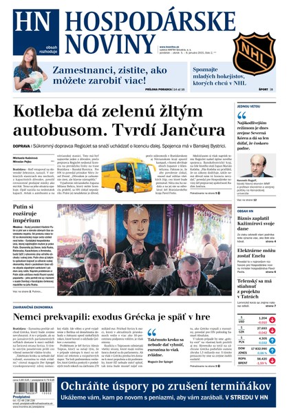 E-magazín Hospodárske noviny 05.01.2014 - MAFRA Slovakia, a.s.