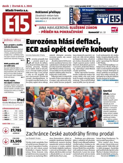E-magazín E15 8.1.2015 - Czech Media Invest