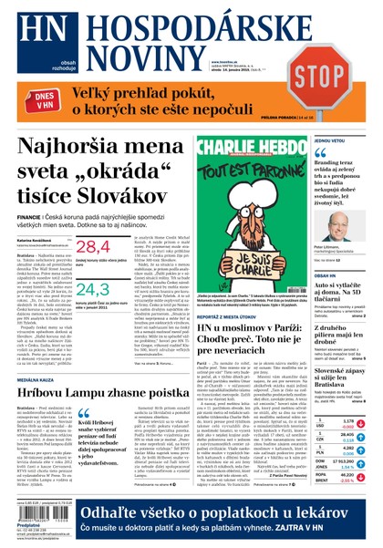E-magazín Hospodárske noviny 14.01.2015 - MAFRA Slovakia, a.s.