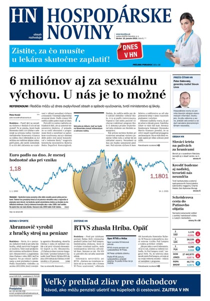 E-magazín Hospodárske noviny 15.01.2015 - MAFRA Slovakia, a.s.