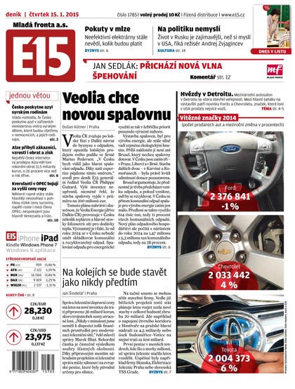 E-magazín E15 15.1.2015 - Czech Media Invest