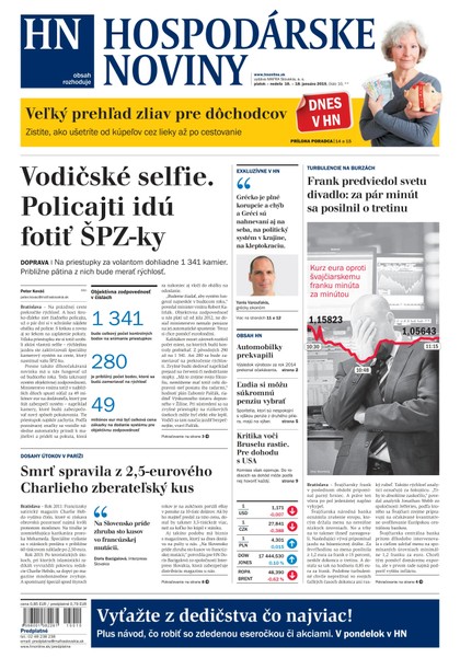 E-magazín Hospodárske noviny 16.01.2015 - MAFRA Slovakia, a.s.