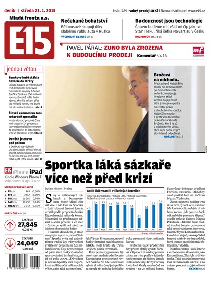 E-magazín E15 21.1.2015 - Czech Media Invest