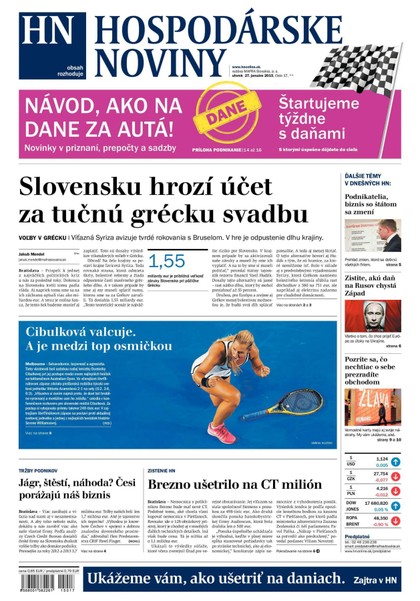 E-magazín Hospodárske noviny 27.01.2015 - MAFRA Slovakia, a.s.