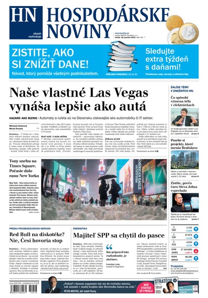 E-magazín Hospodárske noviny 28.01.2015 - MAFRA Slovakia, a.s.