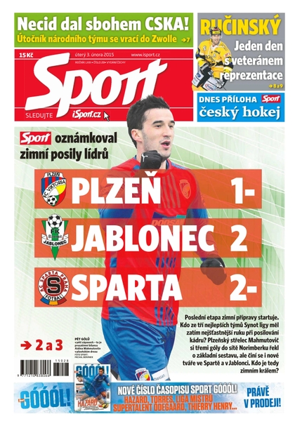 E-magazín Sport 3.2.2015 - CZECH NEWS CENTER a. s.