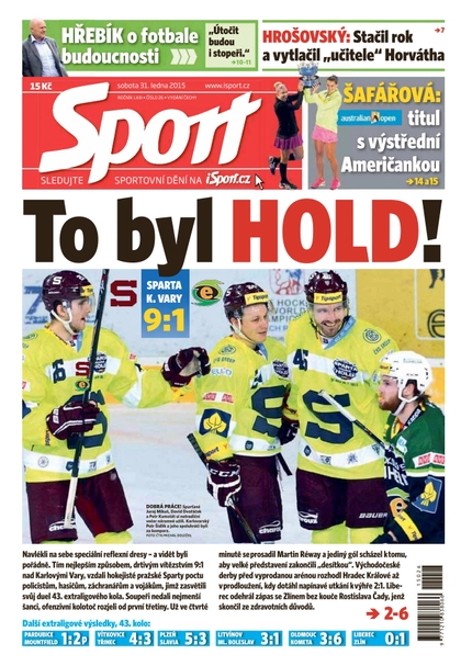 E-magazín Sport 31.1.2015 - CZECH NEWS CENTER a. s.