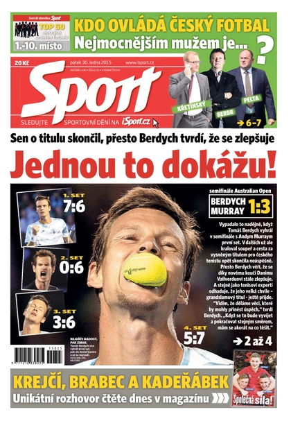 E-magazín Sport 30.1.2015 - CZECH NEWS CENTER a. s.