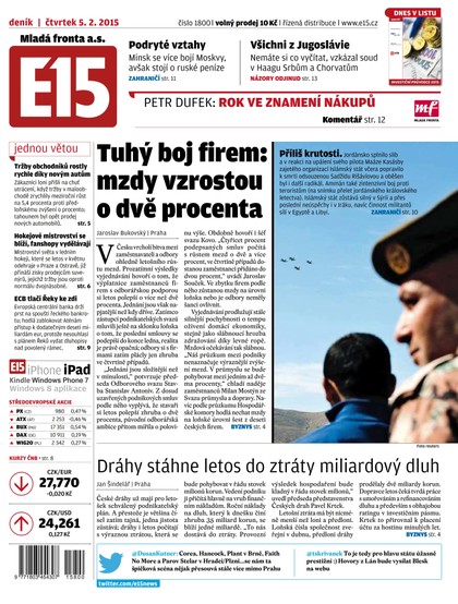 E-magazín E15 5.2.2015 - Czech Media Invest