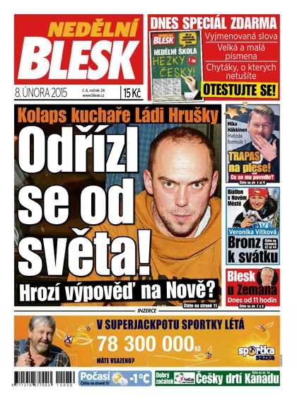 E-magazín Nedělní BLESK - 8.2.2015 - CZECH NEWS CENTER a. s.