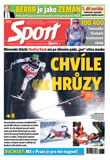 E-magazín Sport - 9.2.2015 - CZECH NEWS CENTER a. s.