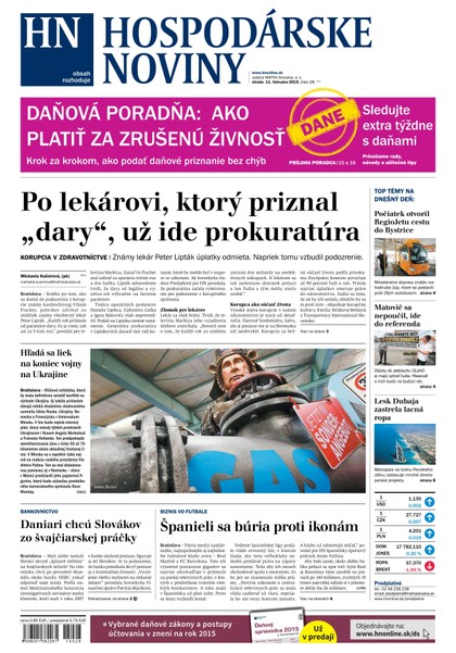 E-magazín Hospodárske noviny 11.02.2015 - MAFRA Slovakia, a.s.