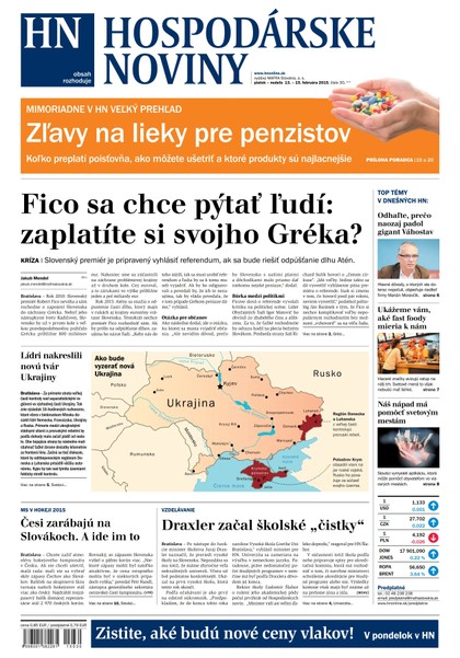E-magazín Hospodárske noviny 13.2.2015 - MAFRA Slovakia, a.s.