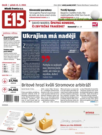E-magazín E15 13.2.2015 - Czech Media Invest