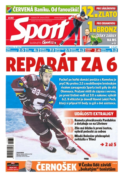 E-magazín SPORT - 14.2.2015 - CZECH NEWS CENTER a. s.