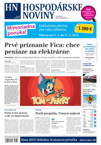 E-magazín Hospodárske noviny 17.02.2015 - MAFRA Slovakia, a.s.