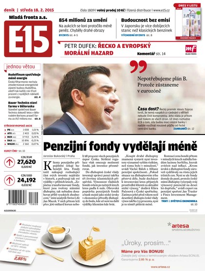 E-magazín E15 18.2.2015 - Czech Media Invest