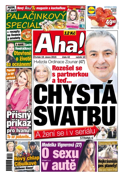 E-magazín AHA! - 19.2.2015 - CZECH NEWS CENTER a. s.