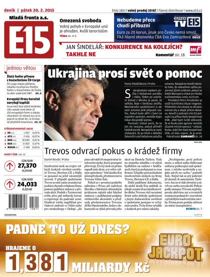 E-magazín E15 20.2.2015 - Czech Media Invest