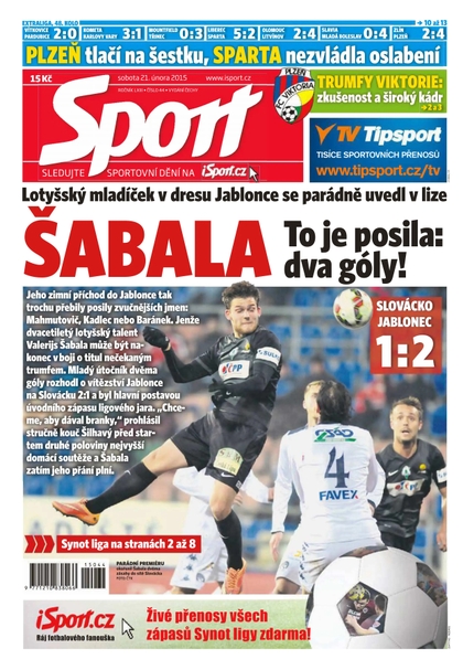 E-magazín Sport - 21.2.2015 - CZECH NEWS CENTER a. s.