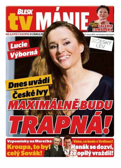 E-magazín Blesk Tv mánie - 21.2.2015 - CZECH NEWS CENTER a. s.