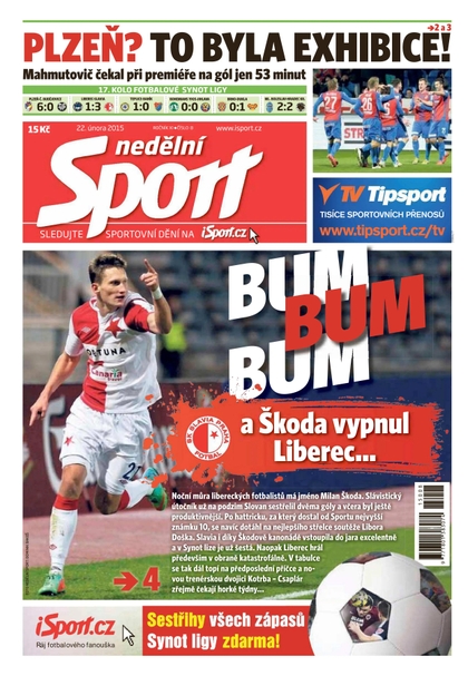 E-magazín Nedělní Sport - 22.2.2015 - CZECH NEWS CENTER a. s.
