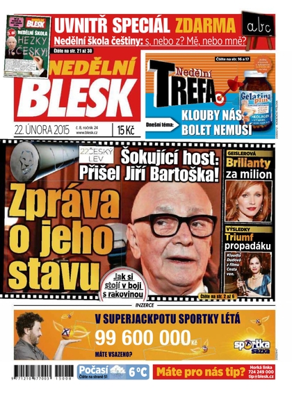 E-magazín Nedělní Blesk - 22.2.2015 - CZECH NEWS CENTER a. s.