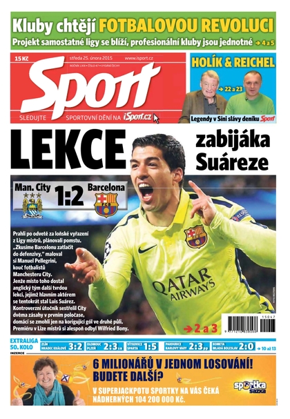 E-magazín Sport - 25.2.2015 - CZECH NEWS CENTER a. s.