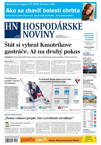 E-magazín Hospodárske noviny 26.02.2015 - MAFRA Slovakia, a.s.