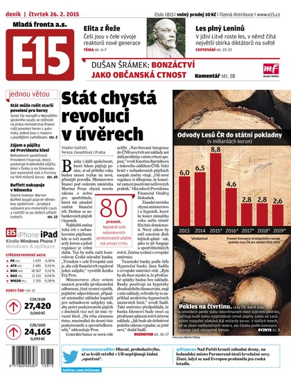 E-magazín E15 26.2.2015 - Czech Media Invest
