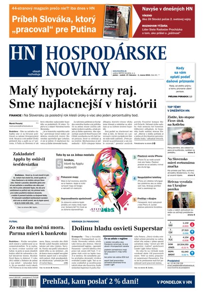 E-magazín Hospodárske noviny 26.2.2015 - MAFRA Slovakia, a.s.