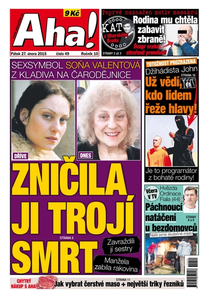E-magazín AHA! - 27.2.2015 - CZECH NEWS CENTER a. s.