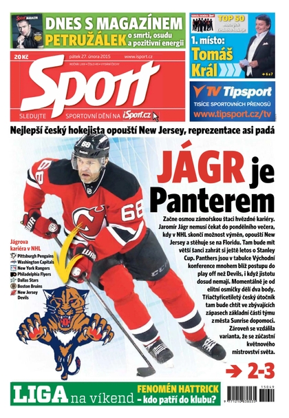 E-magazín Sport - 27.2.2015 - CZECH NEWS CENTER a. s.