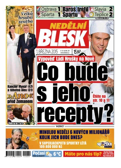 E-magazín Nedělní Blesk - 1.3.2015 - CZECH NEWS CENTER a. s.