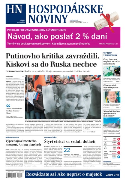 E-magazín Hospodárske noviny 02.03.2015 - MAFRA Slovakia, a.s.