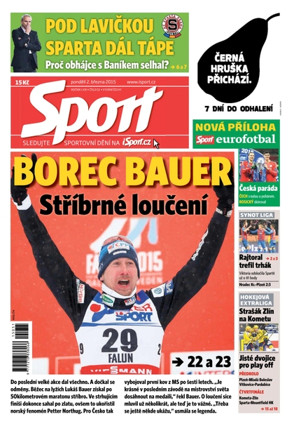 E-magazín Sport - 2.3.2015 - CZECH NEWS CENTER a. s.
