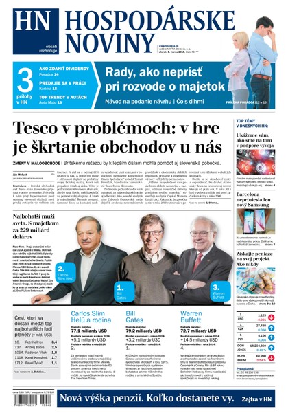 E-magazín Hospodárske noviny 03.03.2015 - MAFRA Slovakia, a.s.